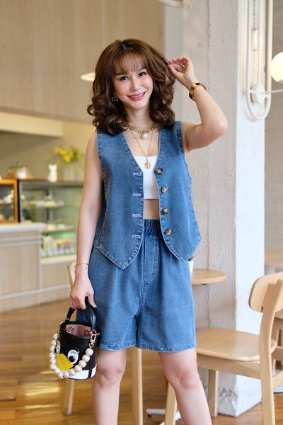 Hyacinth Denim Terno