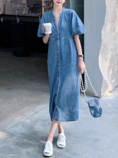 Tabitha Denim Dress with bag