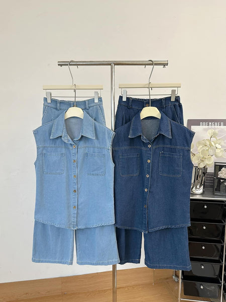 Brielle Denim Terno