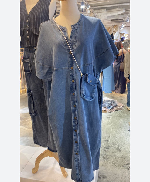 Tabitha Denim Dress with bag