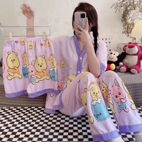 Purple Pooh 3-in-1  Pajama