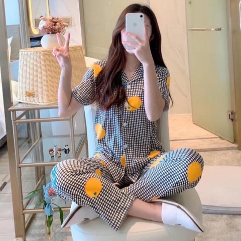 Checkered Orange Pajama