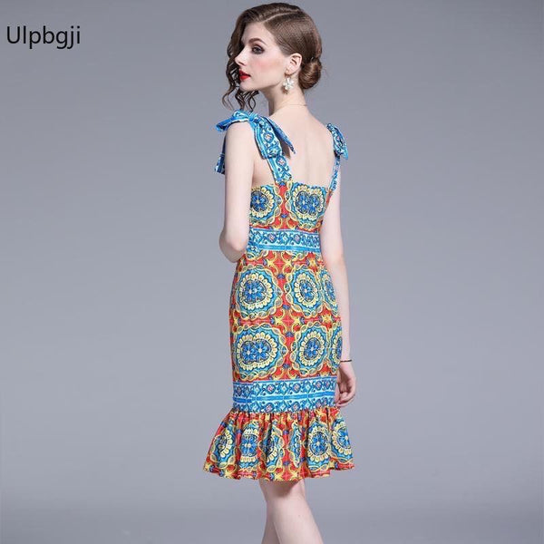 Tile Print Dress