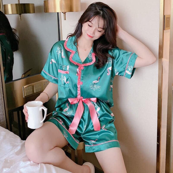 Green Flamingo Terno Pajama