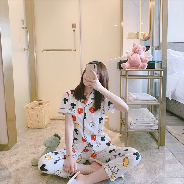 White Mickey Pajama