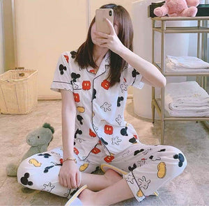 White Mickey Pajama